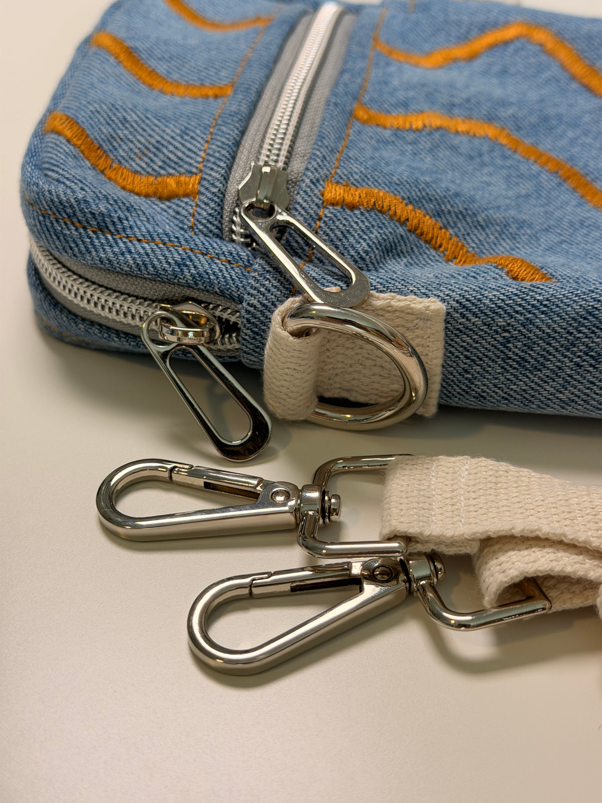 "Waves" Denim Crossbody