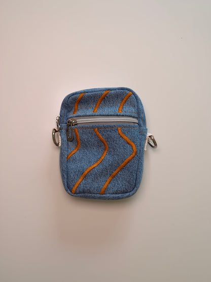 "Waves" Denim Crossbody